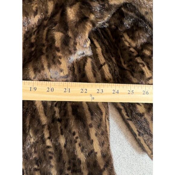 VTG Regent Park Leopard Cheetah Faux Fur Coat Womens Large Animal Print Winter - Picture 6 of 8
